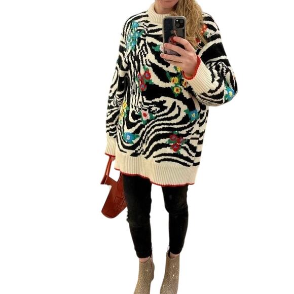 Philosophy di Lorenzo Serafini Animal Print Sweater Sz 46 US 10 / XL MSRP $1,135 - Picture 12 of 15